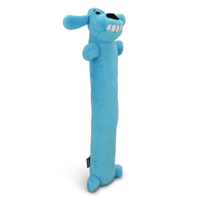 Plush Smiling Dog Toy with Squeaker, Medium Size